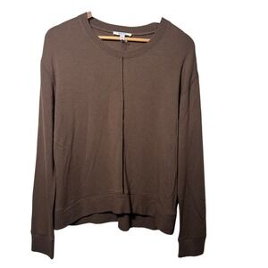 Splendid‎ Brown Soft Long Sleeve Top Women's S Viscose Stretch Casual Minimalist